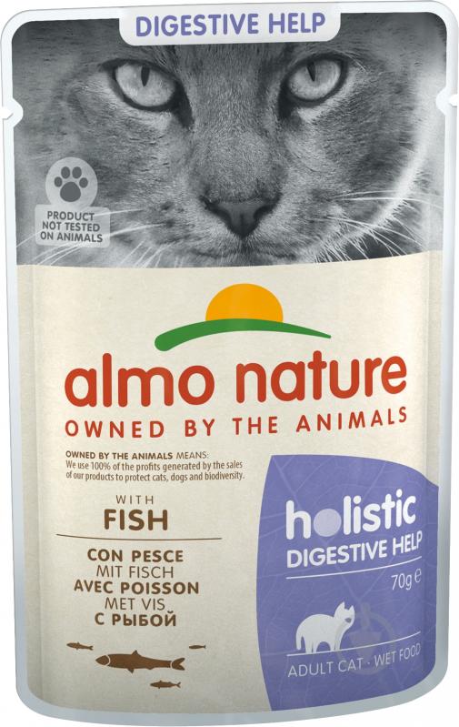 Консерва для котів з чутливим травленням Almo Nature Holistic Functional Cat з рибою 70 г - фото 1