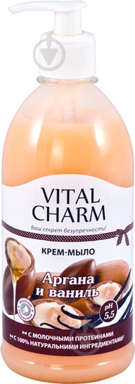 Крем-мило Vital Charm Ваніль та аргана 500 мл - фото 1