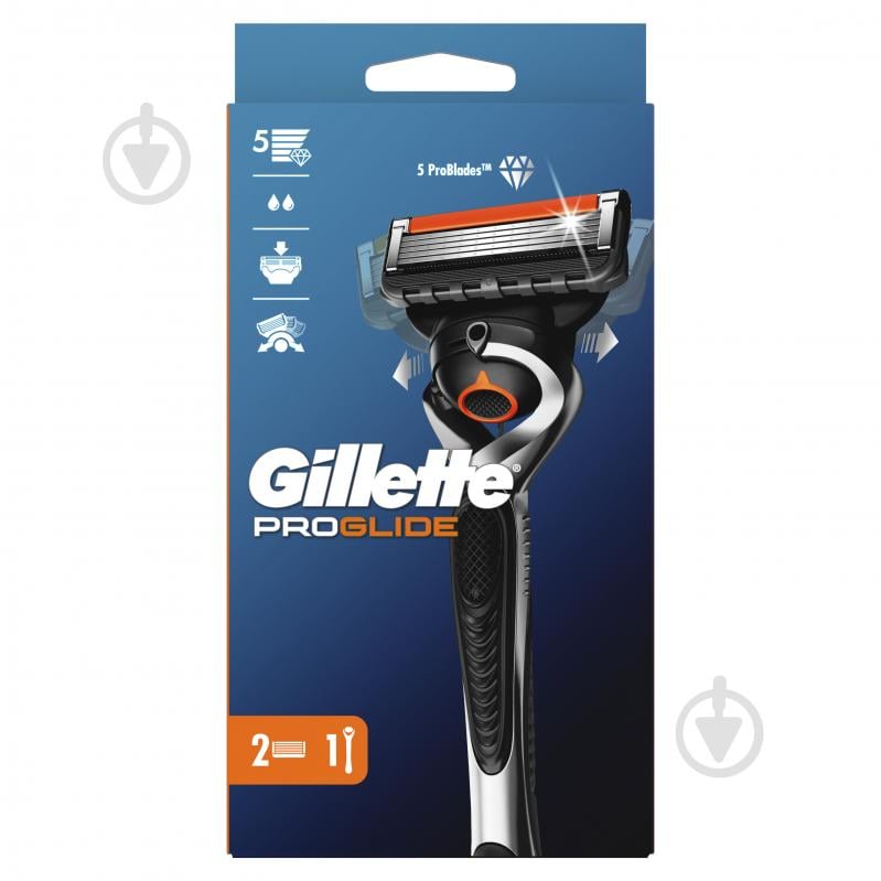 Станок для гоління Gillette Fusion 5 Proglide Flexball зі змінними картриджами 2 шт. - фото 2
