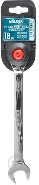 ᐉ Ключ комбинированный Molder с трещоткой и реверсом CR-V 18 мм MT59018 ...