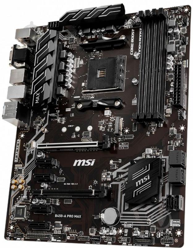 Материнская плата MSI B450-A PRO MAX (Socket AM4, Intel B450, mirco ATX) - фото 3