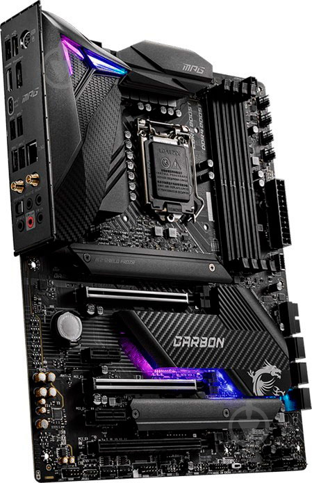 Материнская плата MSI MPG Z490 GAMING CARBON WIFI (Socket 1200, Intel Z490, ATX) - фото 1