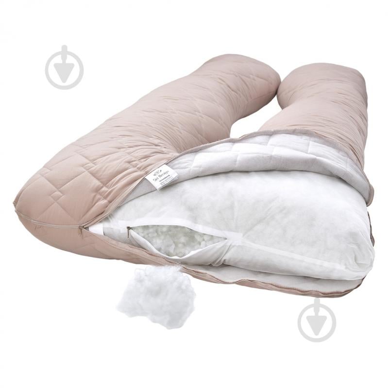 Подушка для вагітних Соня 140x75x20 см Sei Design бежевий - фото 8 Подушка для вагітних Соня 140x75x20 см Sei Design бежевий - фото 8