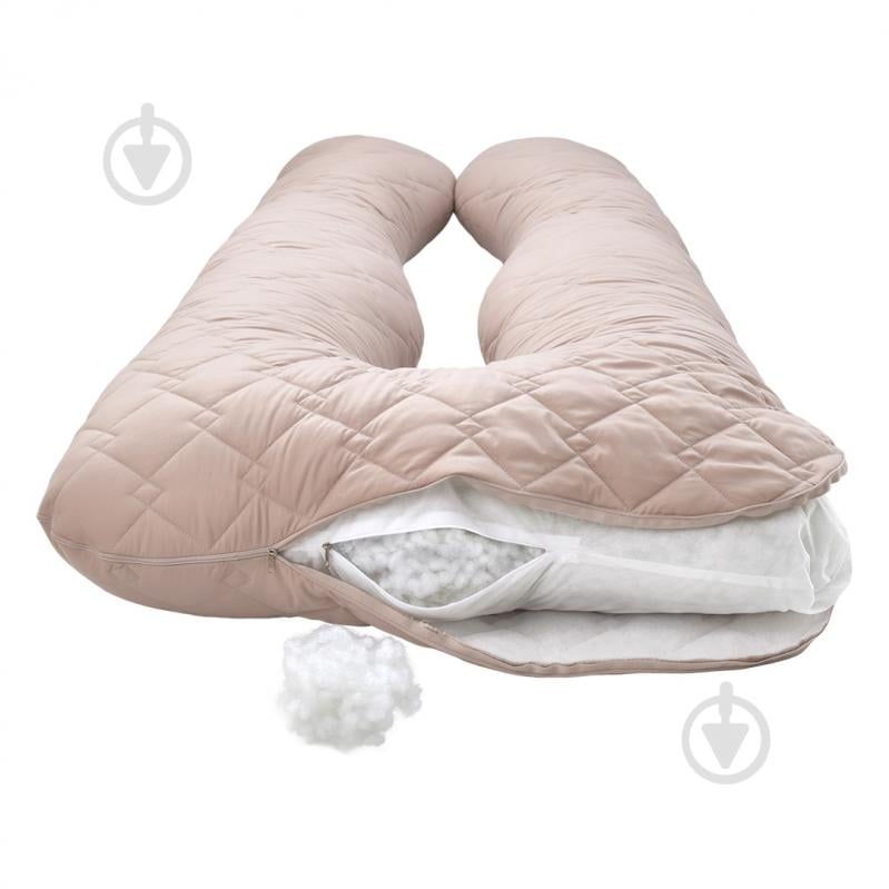 Подушка для вагітних Соня 140x75x20 см Sei Design бежевий - фото 9 Подушка для вагітних Соня 140x75x20 см Sei Design бежевий - фото 9