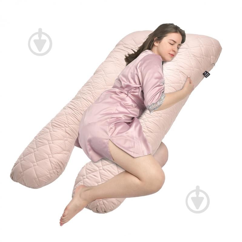 Подушка для вагітних Соня 140x75x20 см Sei Design бежевий - фото 6 Подушка для вагітних Соня 140x75x20 см Sei Design бежевий - фото 6