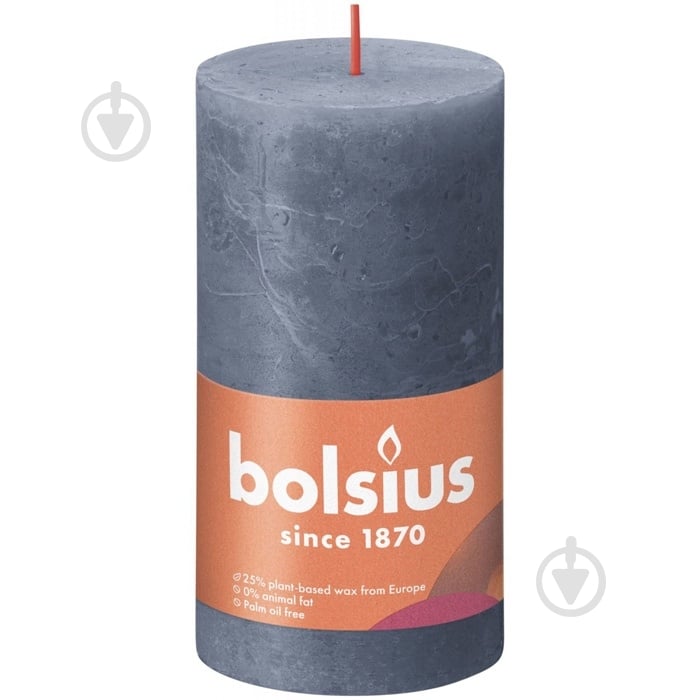 Свічка Рустік стовпчик SHINE 130/68 темно-синя Bolsius - фото 1