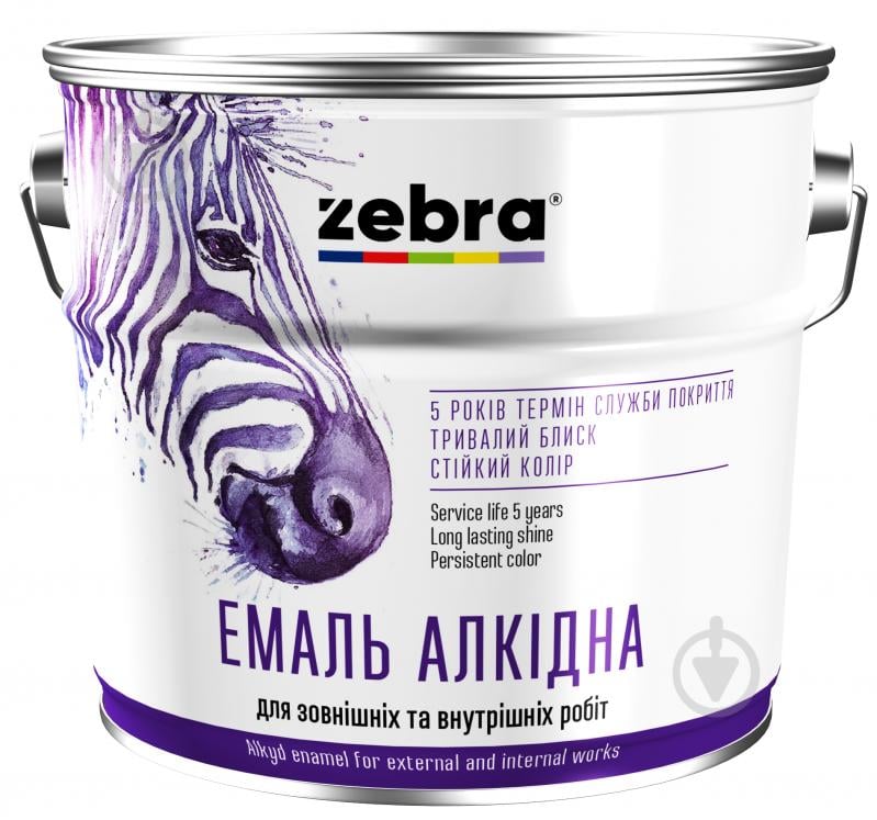 Емаль ZEBRA алкідна ПФ-116 серія Акварель 872 фіолетовий глянець 2,8 кг - фото 1