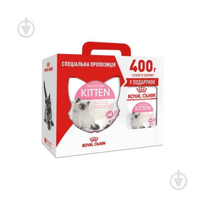 Корм сухий для кошенят Royal Canin Kitten 2 кг + 400 г домашня птица, рис 2,4 кг - фото 1