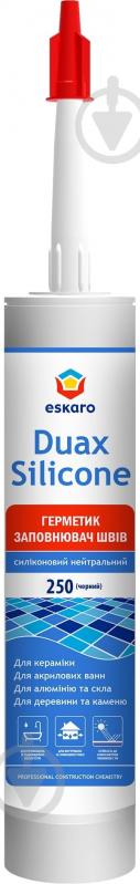 Герметик силиконовый Eskaro Duax Silicone №250 черный 300 мл - фото 1