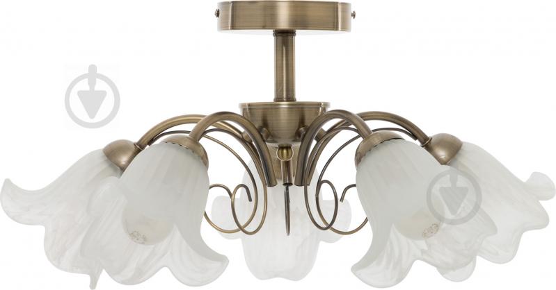 Люстра стельова Accento lighting Mollis 5xE14 антична латунь ALDW-MD96038-5 AB - фото 2