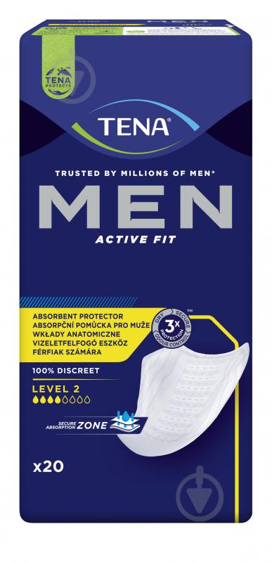 Прокладки урологические Tena Men Active Fit Level 2 20 шт. - фото 2