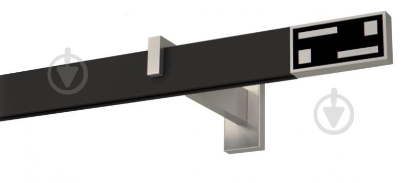 Комплект карнизу Quadrum G-Tech одинарний 15/200 см сталь/чорний профіль з чорними гачками - фото 2 Комплект карнизу Quadrum G-Tech одинарний 15/200 см сталь/чорний профіль з чорними гачками - фото 2