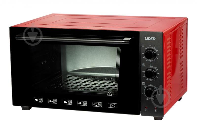 Електрична піч Lider 4223 LUX BLACK-BLACK-RED - фото 1