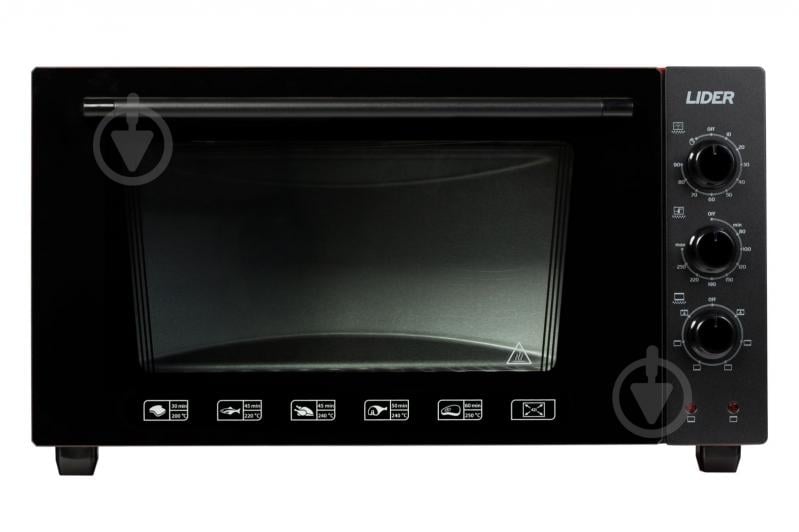 Електрична піч Lider 4223 LUX BLACK-BLACK-RED - фото 4