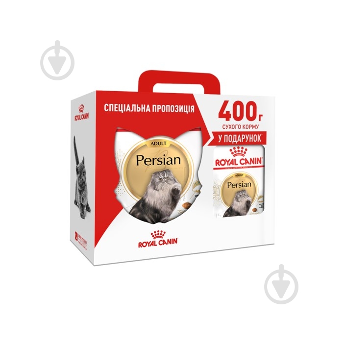 Корм сухой для взрослых кошек персидской породы Royal Canin Persian Adult 2 кг + 400 г домашняя птица, кукуруза, рис 2,4 кг - фото 1