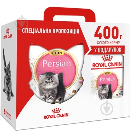 Корм сухой Royal Canin Persian Kitten 2 кг + 400 г домашняя птица, кукуруза 2,4 кг - фото 1