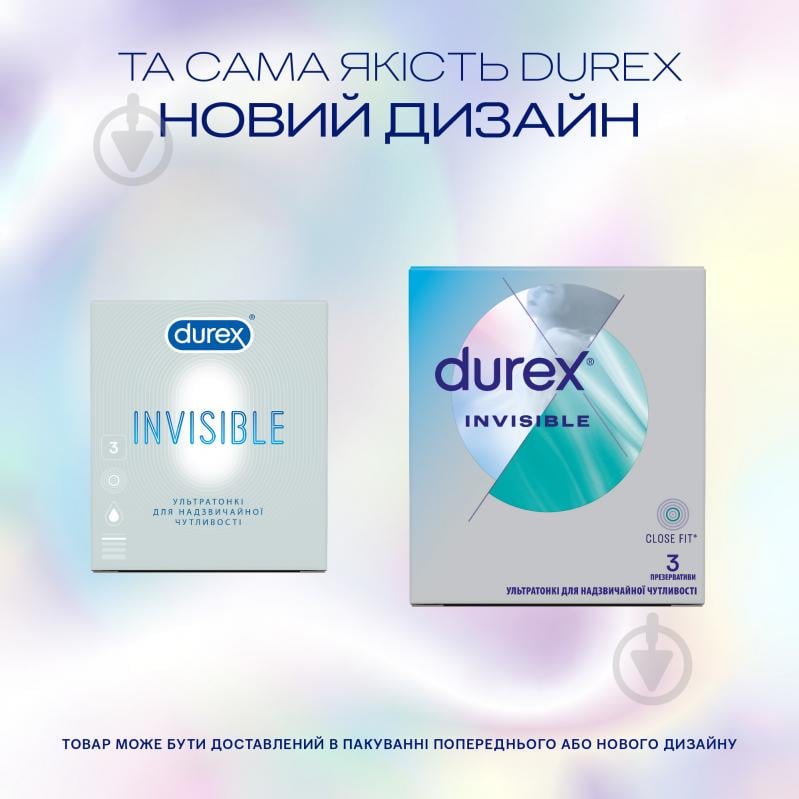 Презервативи Durex INVISIBLE ультратонкі 3 шт. - фото 2