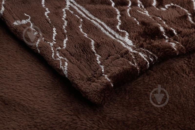 Плед Basic Marble Silver 160x200 см коричневый La Nuit - фото 2