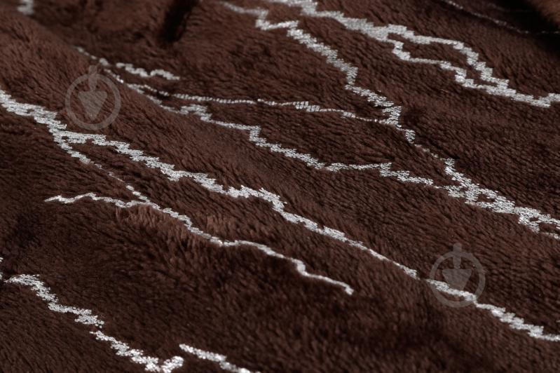 Плед Basic Marble Silver 160x200 см коричневый La Nuit - фото 3