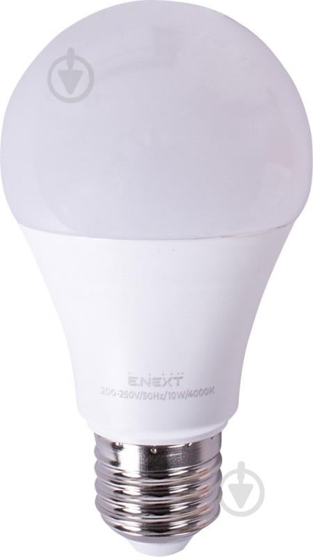 Лампа світлодіодна E.NEXT 10 Вт A60 E27 230 В 4000 К l0650606 - фото 1