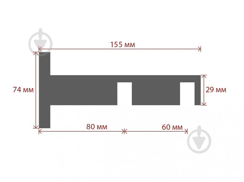 Комплект карниза Quadrum G-Tech двойной 14/200 см сталь/черный профиль с черными крючками - фото 7