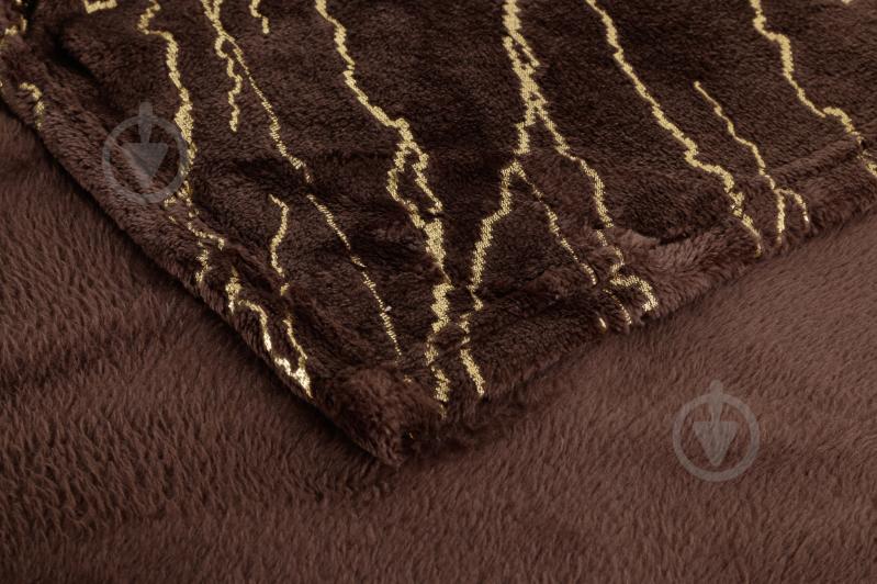 Плед Basic Marble Gold 200x220 см коричневый La Nuit - фото 3