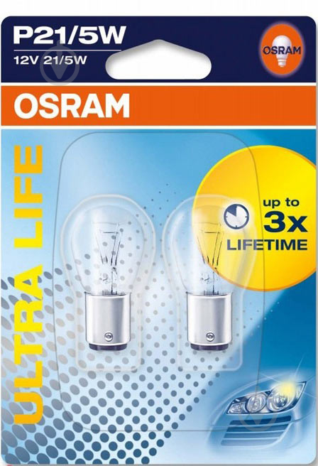 ᐉ Автолампа накаливания Osram Ultra Life P21/5W 5 Вт 2 шт