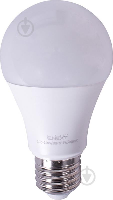 Лампа світлодіодна E.NEXT 12 Вт A60 E27 230 В 4000 К l0650604 - фото 1 Лампа світлодіодна E.NEXT 12 Вт A60 E27 230 В 4000 К l0650604 - фото 1