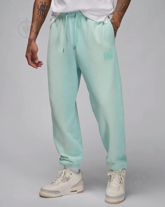 Брюки Jordan M J FLIGHT WASH FLC PANT FV7253-368 р. L бирюзовый - фото 1