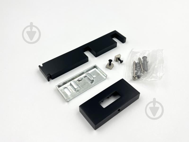 Комплект карниза Quadrum G-Tech двойной 14/350 см сталь/черный профиль с черными крючками - фото 6