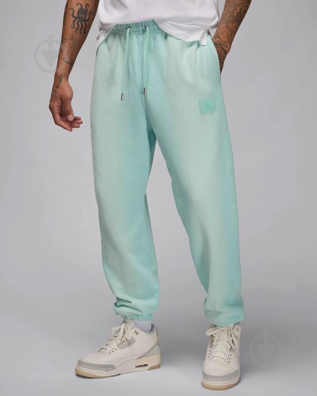 Брюки Jordan M J FLIGHT WASH FLC PANT FV7253-368 р. S бирюзовый - фото 1