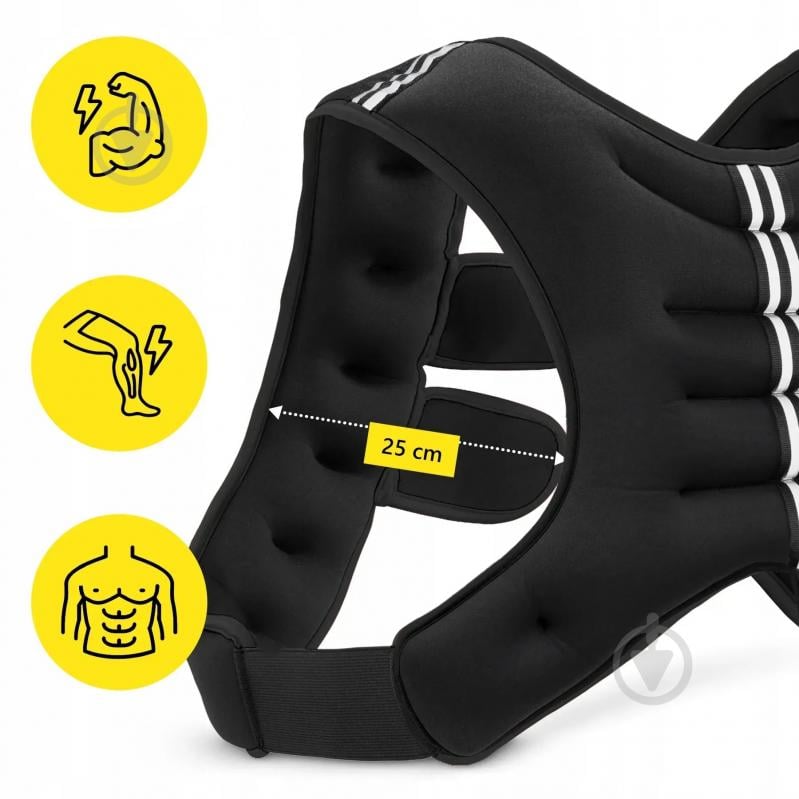 Жилет-обважнювач Cornix Жилет-обважнювач Weight Vest XR-0344 чорний 1x8 кг - фото 4 Жилет-обважнювач Cornix Жилет-обважнювач Weight Vest XR-0344 чорний 1x8 кг - фото 4