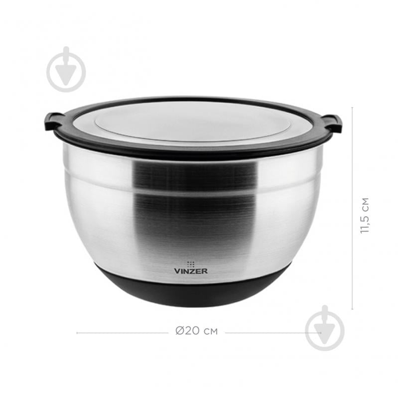 Миска з кришкою Vinzer d20 см/2,5 л 50343 - фото 3