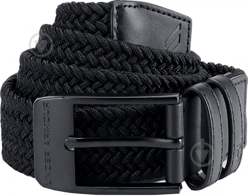 Пояс Under Armour 1306538-001Men's Braided 2.0 Belt р.34 чорний - фото 1