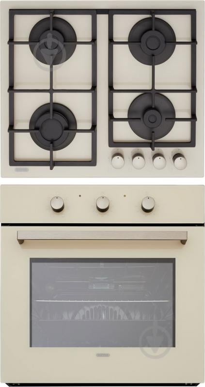 Комплект вбудовуваної техніки Eleyus варильна поверхня VITA 60 BG CF + духова шафа LEONA 6006 BG - фото 1 Комплект вбудовуваної техніки Eleyus варильна поверхня VITA 60 BG CF + духова шафа LEONA 6006 BG - фото 1