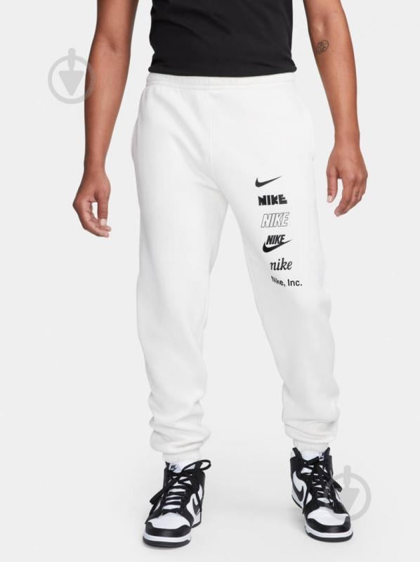 Брюки Nike CLUB+ BB CF PANT MLOGO DX0795-030 р. L бежевый - фото 1