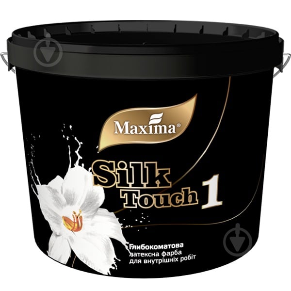 Фарба інтер'єрна латексна Maxima Silk Touch 1 глибокий мат білий 1 л 1,2 кг - фото 1