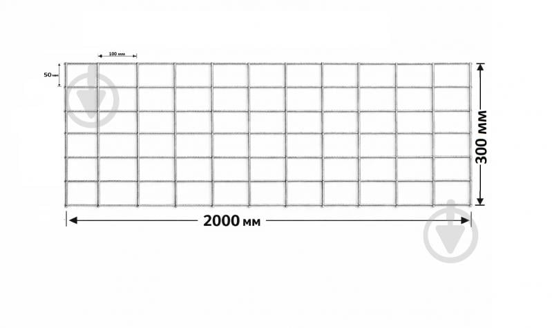 Сетка для габиона 2000х300 мм d 4 мм оцинкованная - фото 2