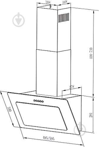 Витяжка Interline ROCK BL A/60 PB/2/T - фото 6