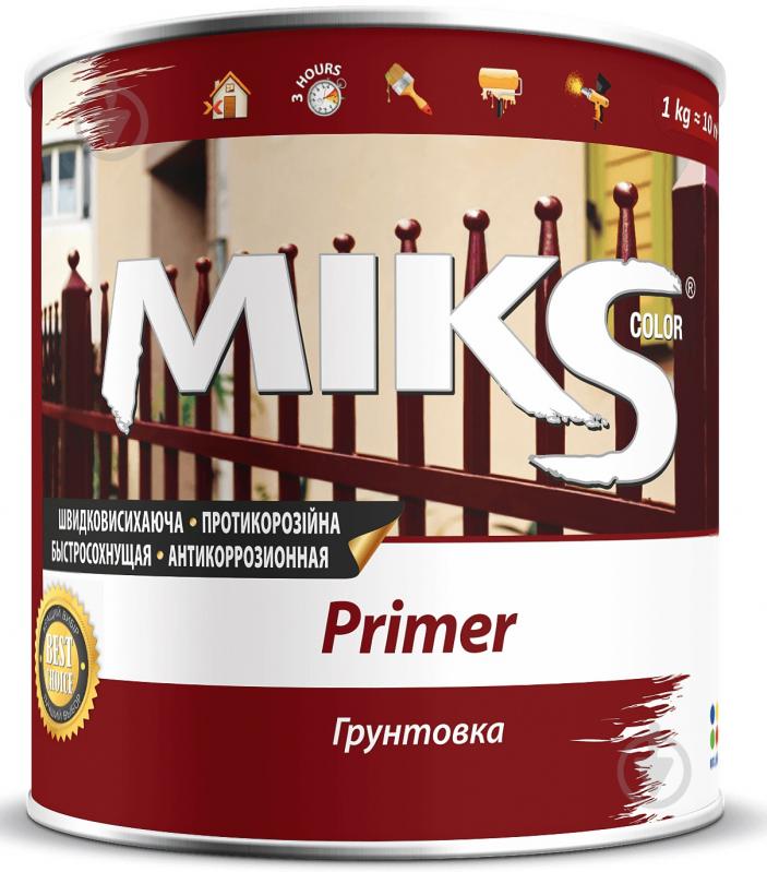 Грунтовка MIKS Color противокоррозионная графитно-серая 0,9 кг - фото 3