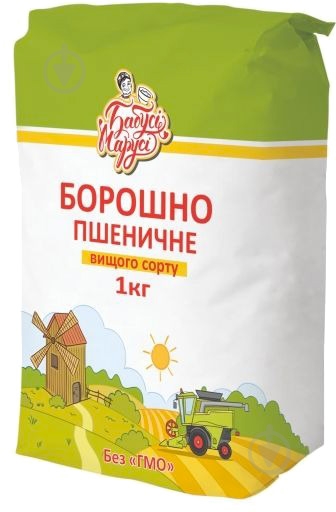 Мука пшеничная ТМ Бабусі-Марусі высшего сорта 1000 г - фото 1