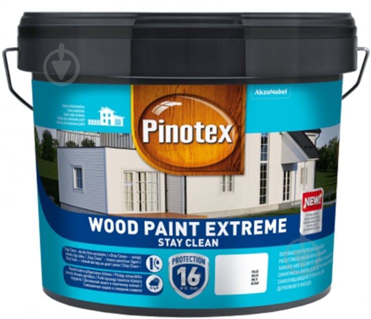 Краска Pinotex WOOD PAINT EXTREME stay clean BC полумат база под тонировку 9,4 л - фото 1