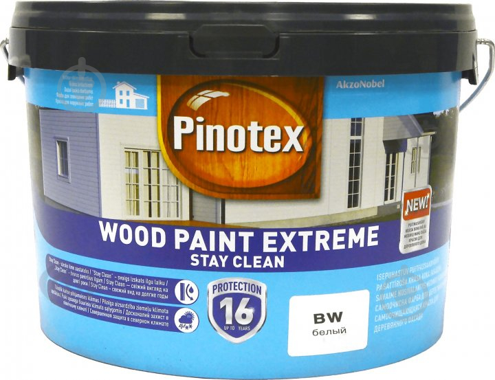 Краска Pinotex Wood Paint Extreme BW білий полумат 2,5 л - фото 1