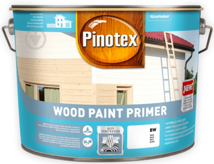 Ґрунтувальна фарба Pinotex WOOD PAINT PRIMER белый мат 1 л - фото 1