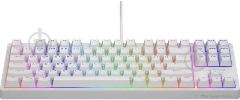 Клавиатура Hator Rockfall 2 Optica TKL black (HTK-731) white - фото 2