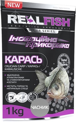 Прикормка RealFish 1000 г часник карась - фото 1