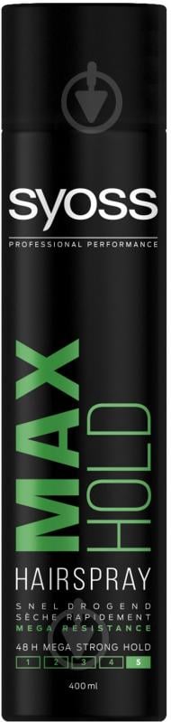 Лак для волосся SYOSS Max Hold максимально сильна фіксація Max Hold 400 мл - фото 1