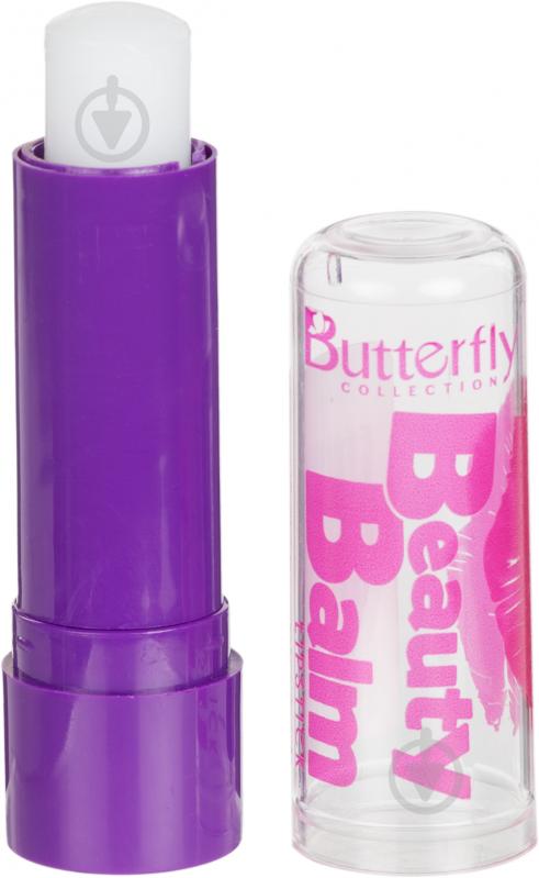 Помада гигиеническая Butterfly Collection Beauty Balm Жевательная резинка прозрачный 3,6 г - фото 1