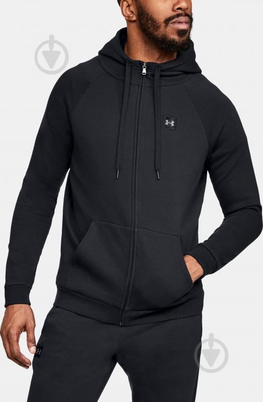 Джемпер Under Armour RIVAL FLEECE FZ HOODIE 1320737-001 р. S черный - фото 3