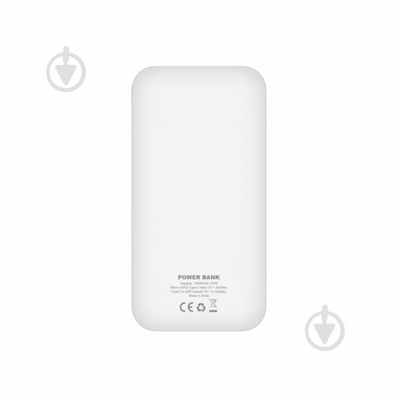 Повербанк Bergamo Energy 10000 mAh white (111BP-08) - фото 2